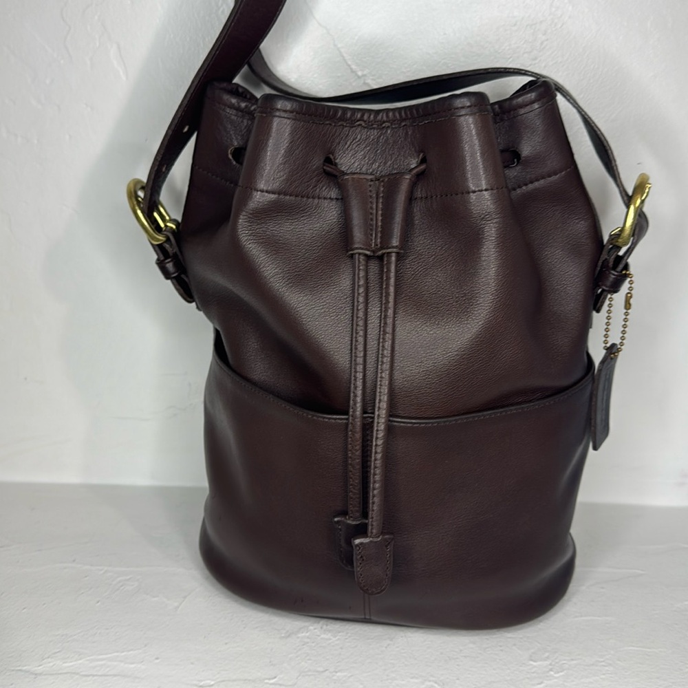 Vintage Coach Brown Berkeley Drawstring Bucket Bag 4151
